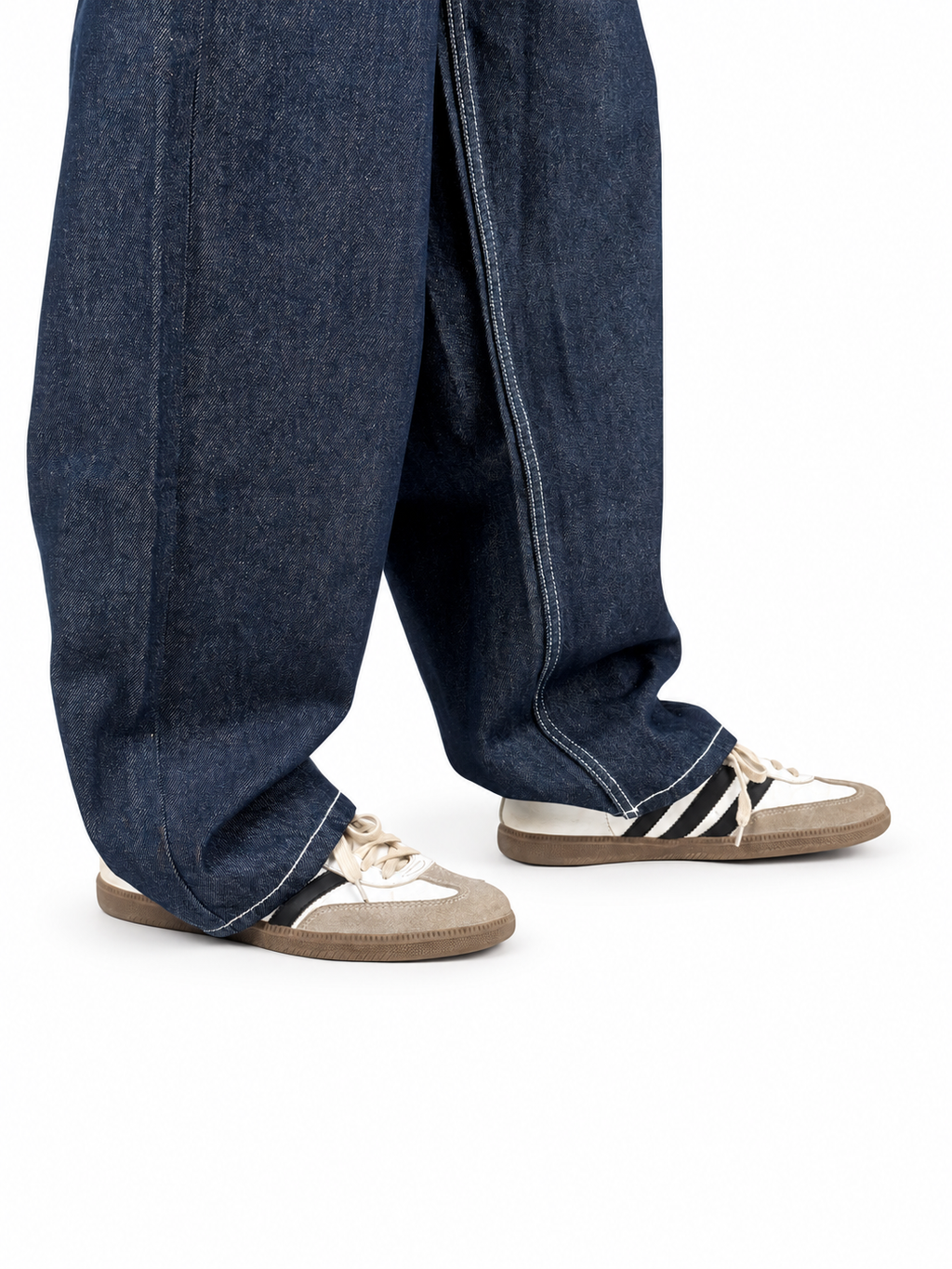 Indigo Rinse Baggy Jeans