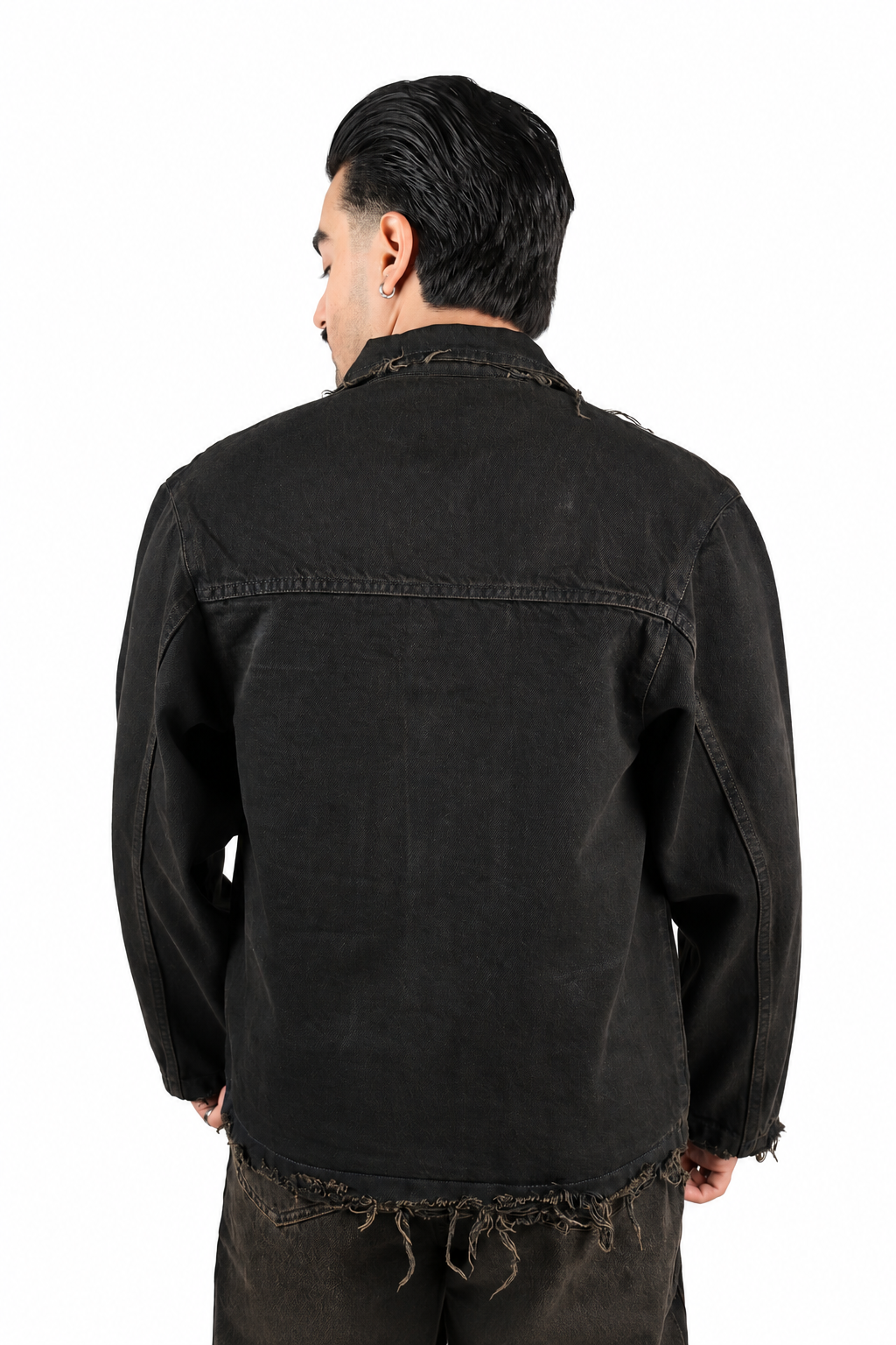 Raw Edge Brown Over-Dyed Jacket
