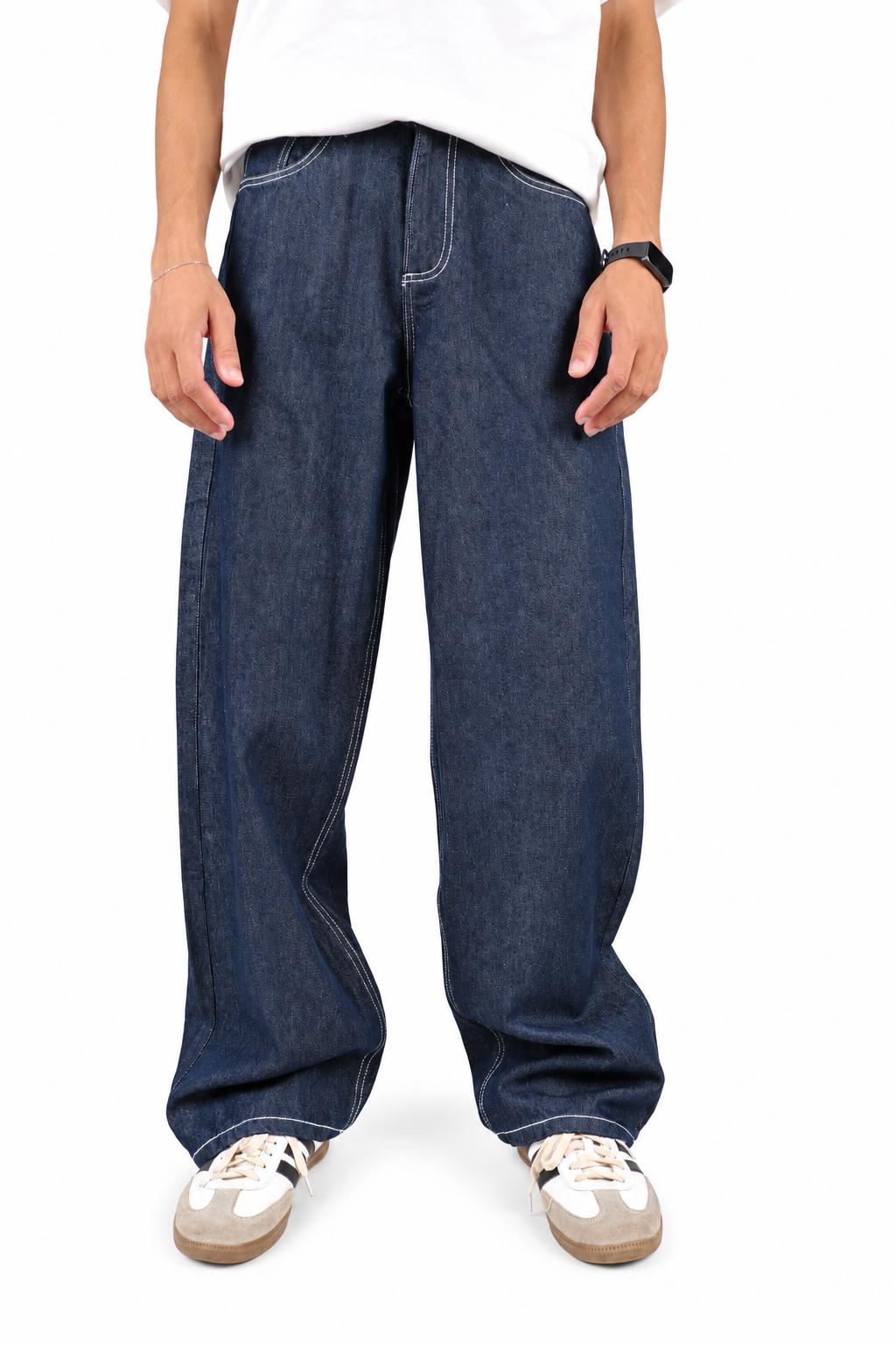Indigo Rinse Baggy Jeans