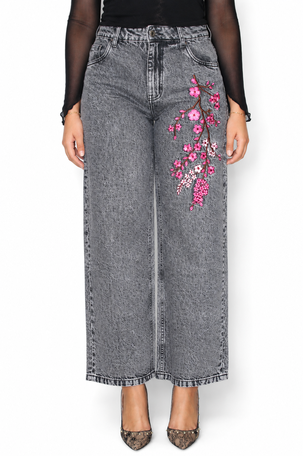 Cherry Blossom Denim Jeans