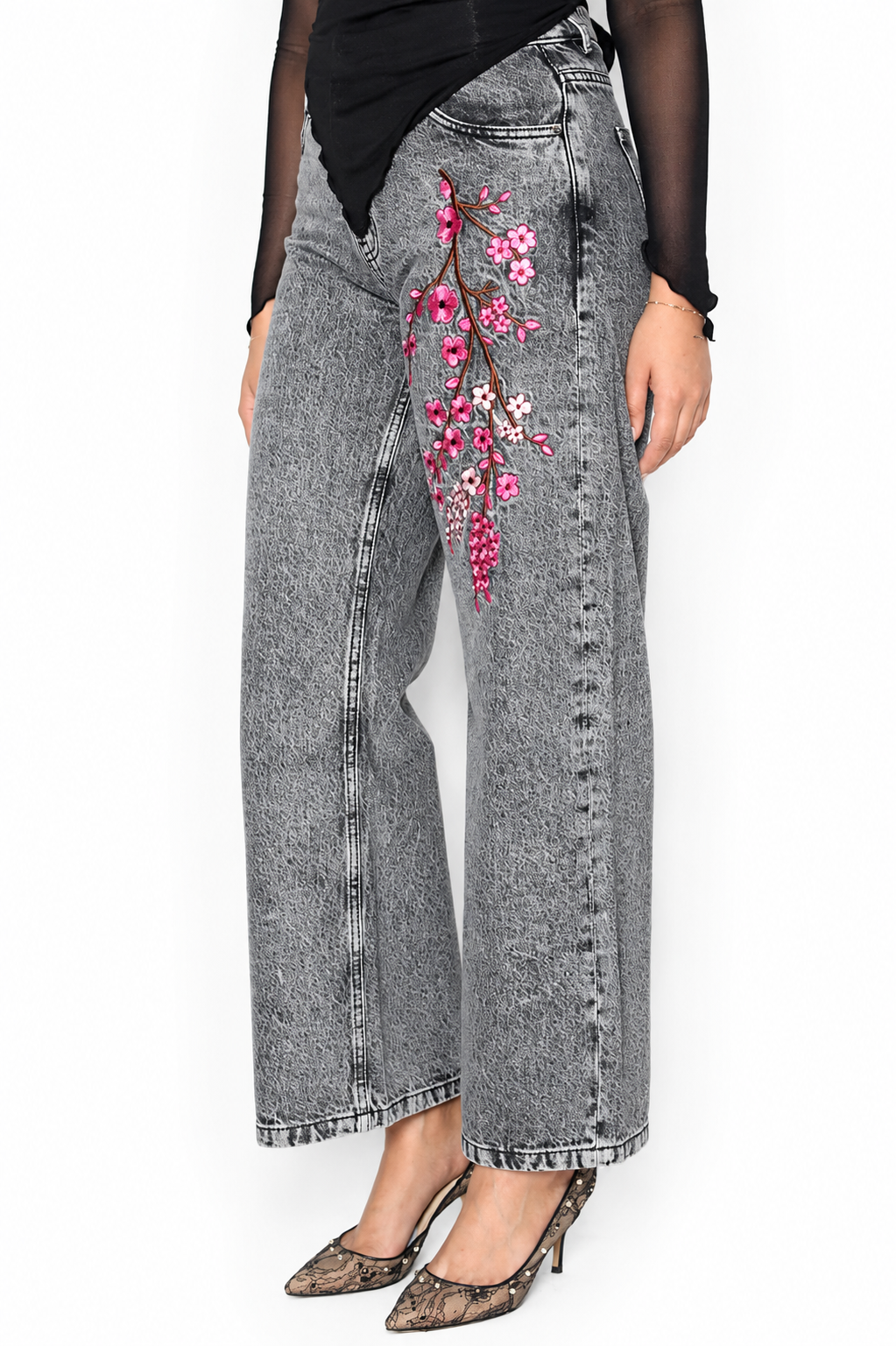 Cherry Blossom Denim Jeans